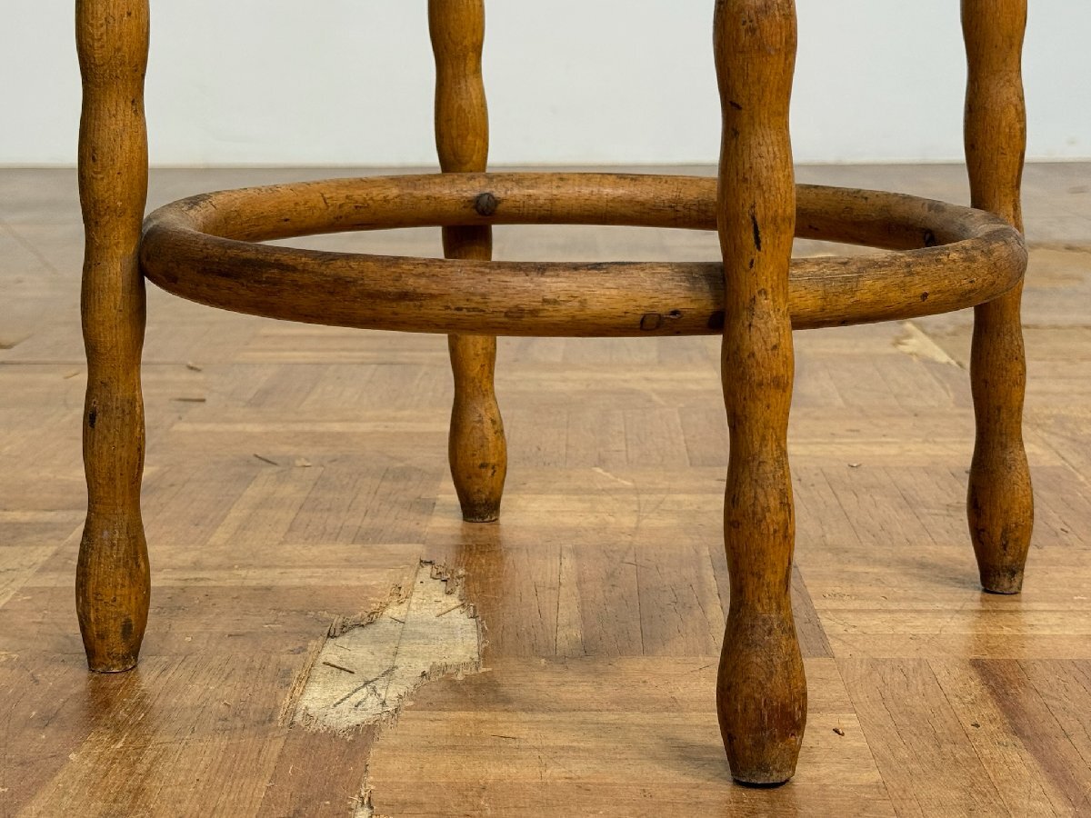 -os4218｜フランス1930sヴィンテージ ビーチ無垢 フラワースタンドサイドテーブルラック｜ロイズアンティークス 英国 イギリス 古道具 花台_画像10