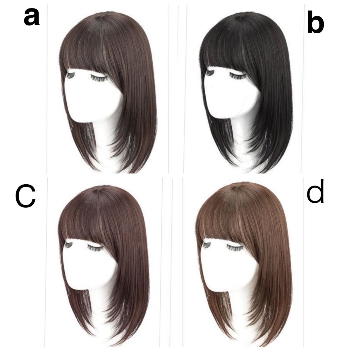 部分ウィッグ ポイント ウィッグ ヘアピース かつら 白髪隠し 薄毛対策 トップカバー ブラウン ブラック ボリュームアップ ワンタッチ _画像2