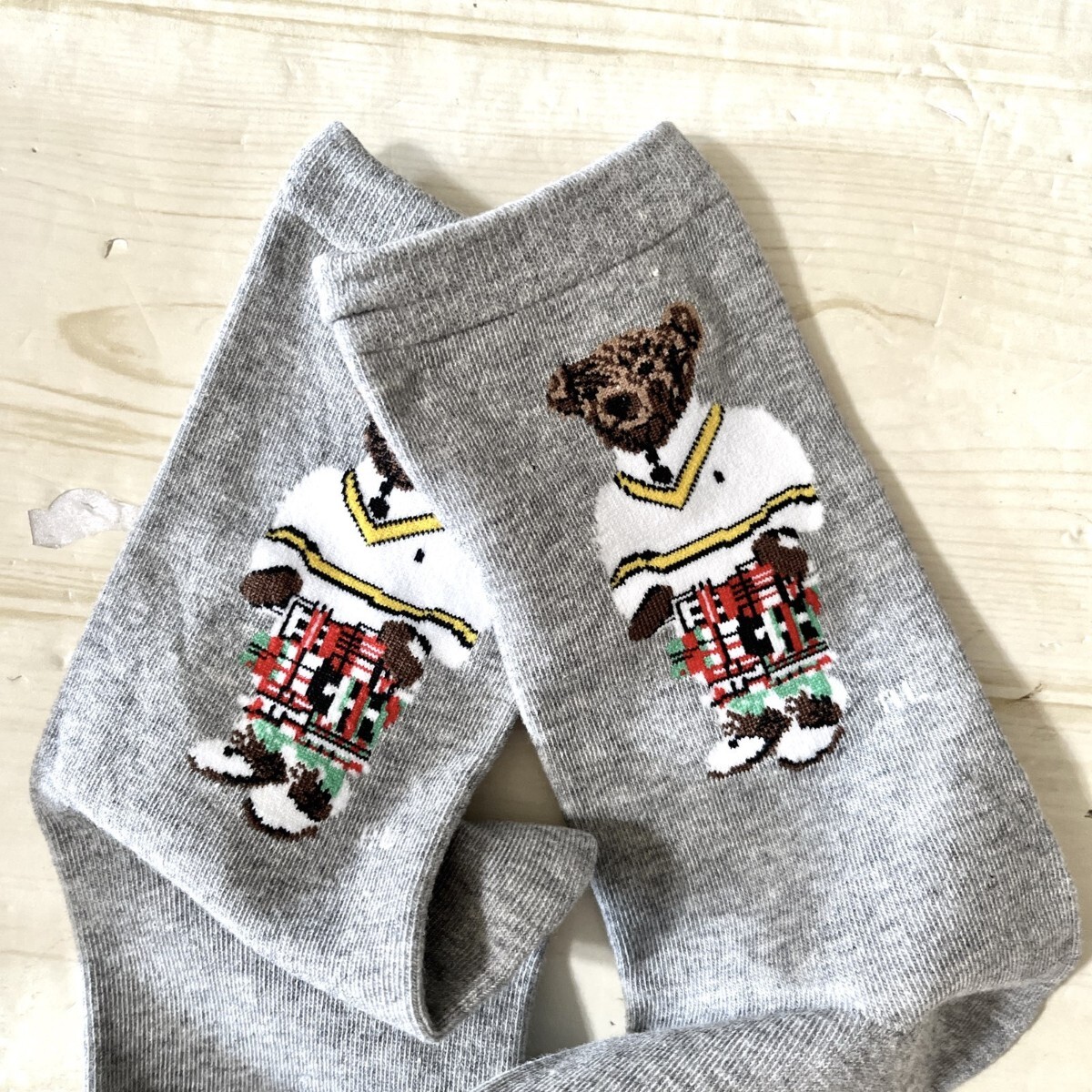 2點(diǎn)　新品 POLO Ralph Lauren ポロ ラルフローレン ブランド 靴下 ソックス プレゼント レディース 黒 白 グレー ビッグ ロゴ ベア ゴルフ