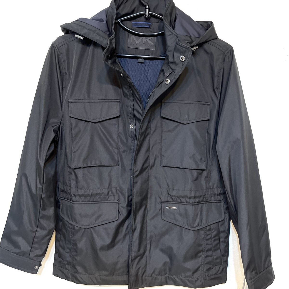 新品MK MICHAEL KORSマイケルコース パデッドパーカー マウンテンパーカー コート/ナイロン ジャケット ロゴ フード付き ブラック 黒_画像9