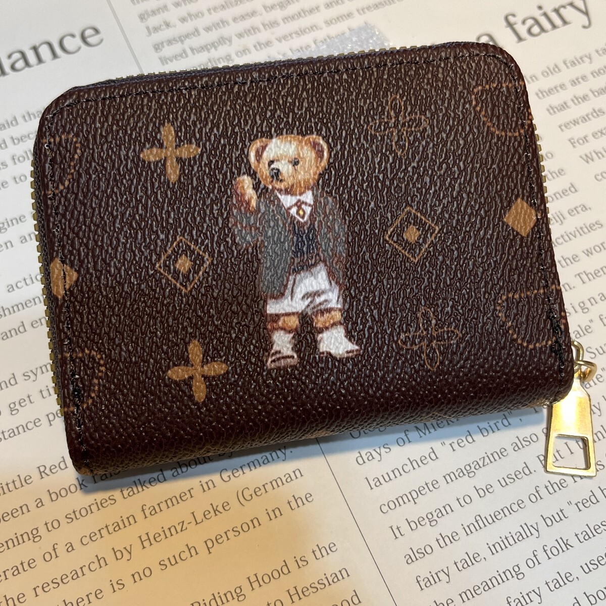 カードケース レディース 刺繍 可愛 大容量 ベアUKイギリス新品 ミニ 財布 じゃばら クレジットカード コインケース 名刺 入れ ベローズ_画像6