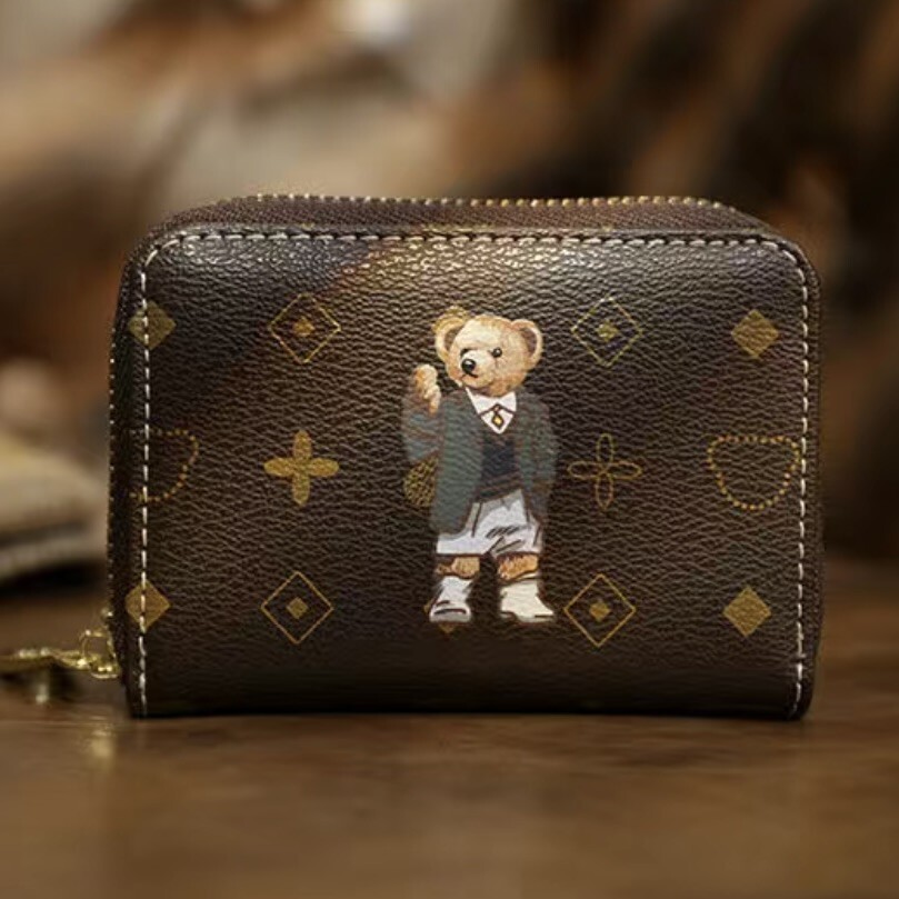 カードケース レディース 刺繍 可愛 大容量 ベアUKイギリス新品 ミニ 財布 じゃばら クレジットカード コインケース 名刺 入れ ベローズ_画像2