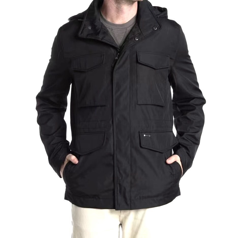 新品MK MICHAEL KORSマイケルコース パデッドパーカー マウンテンパーカー コート/ナイロン ジャケット ロゴ フード付き ブラック 黒_画像2