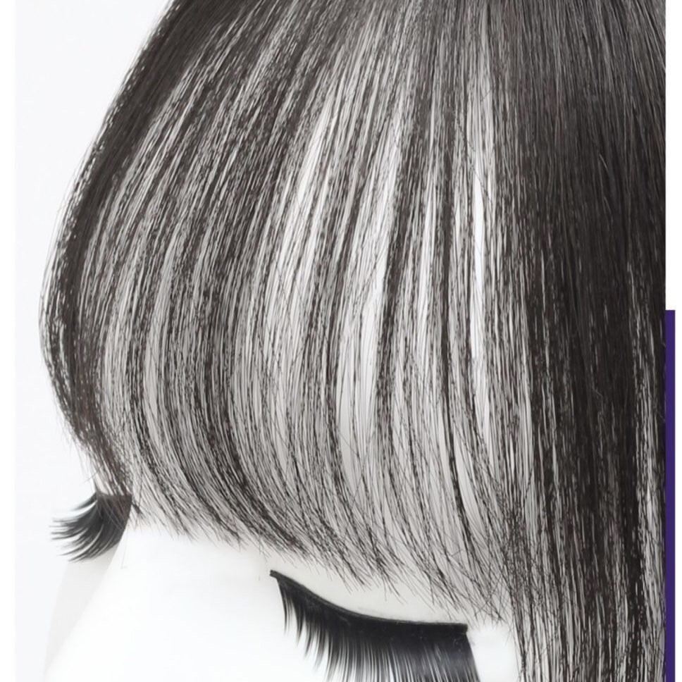 部分ウィッグ ポイント ウィッグ ヘアピース かつら 白髪隠し 薄毛対策 トップカバー ブラウン ブラック ボリュームアップ ワンタッチ _画像8