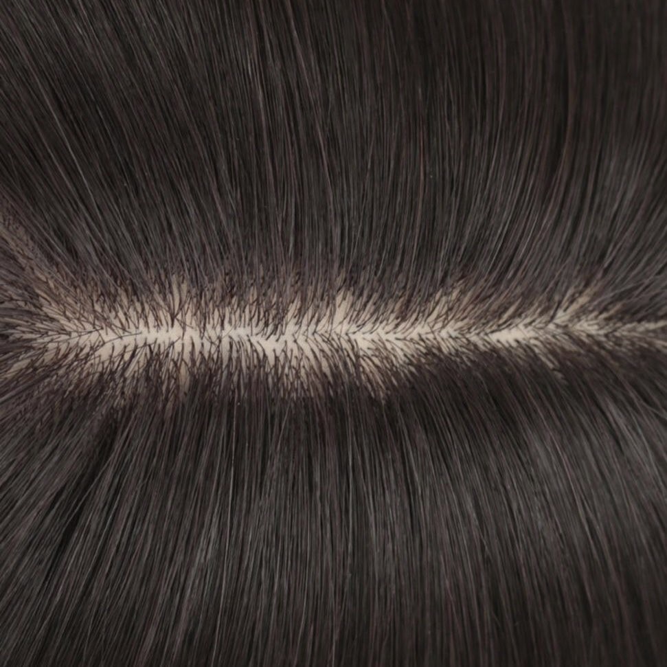 部分ウィッグ ポイント ウィッグ ヘアピース かつら 白髪隠し 薄毛対策 トップカバー ブラウン ブラック ボリュームアップ ワンタッチ _画像9