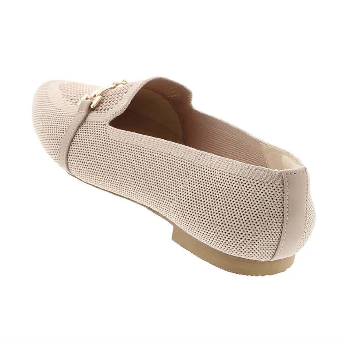 ジェリービーンズ　ビット付きニットローファー　 ローファー　レディースシューズ　 アイボリー　24.5㎝　新品_画像5