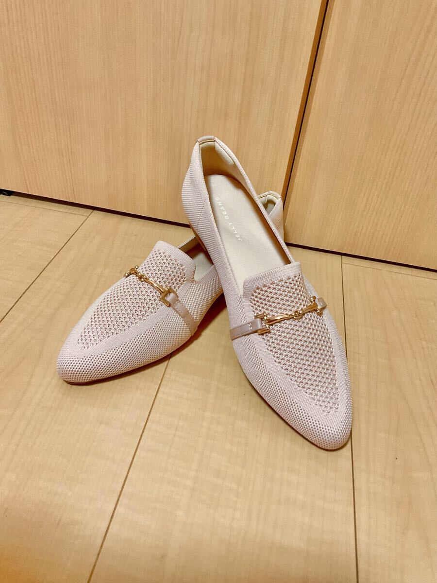 ジェリービーンズ　ビット付きニットローファー　 ローファー　レディースシューズ　 アイボリー　24.5㎝　新品_画像6