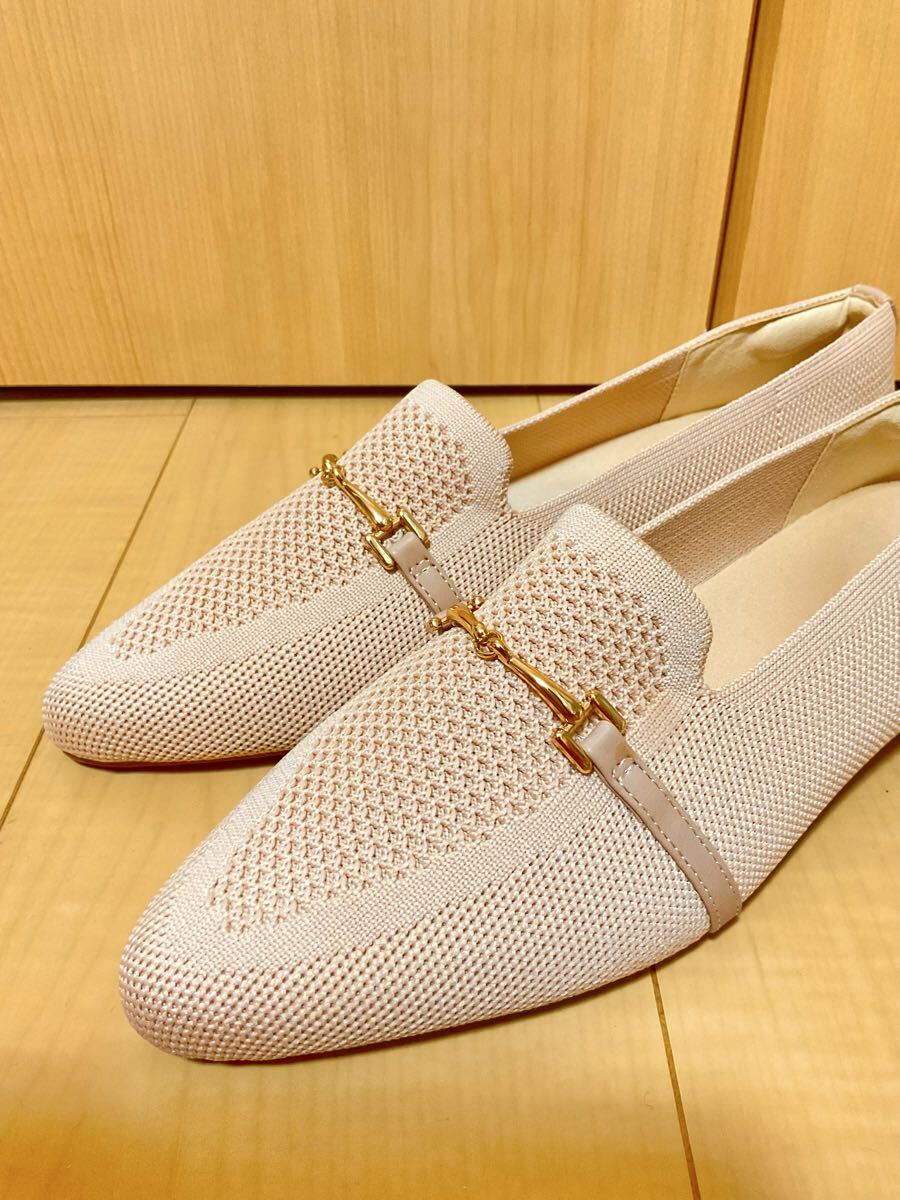 ジェリービーンズ　ビット付きニットローファー　 ローファー　レディースシューズ　 アイボリー　24.5㎝　新品_画像8