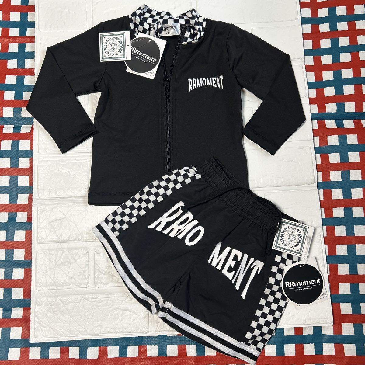 90.[RRmoment] длинный рукав Rush Guard | шорты для серфинга купальный костюм верх и низ в комплекте 