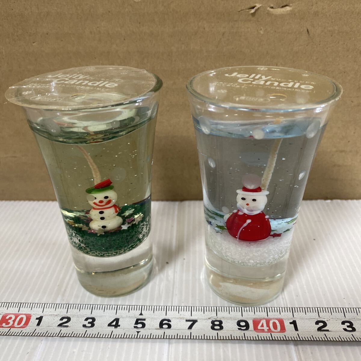 クリスマス雑貨 ゼリーキャンドル2個 サンタクロース オーナメント 壁掛け飾り インテリア小物 雑貨 海外製品 サンタ クリスマス_画像2