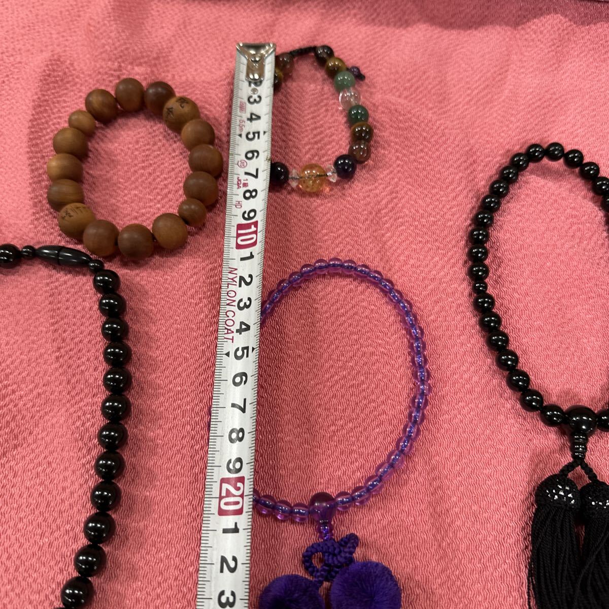 数珠 御念珠 仏具 葬儀 念珠 天然石 法具 法事 アクセサリー ブレスレット 左下ネックレス_画像4