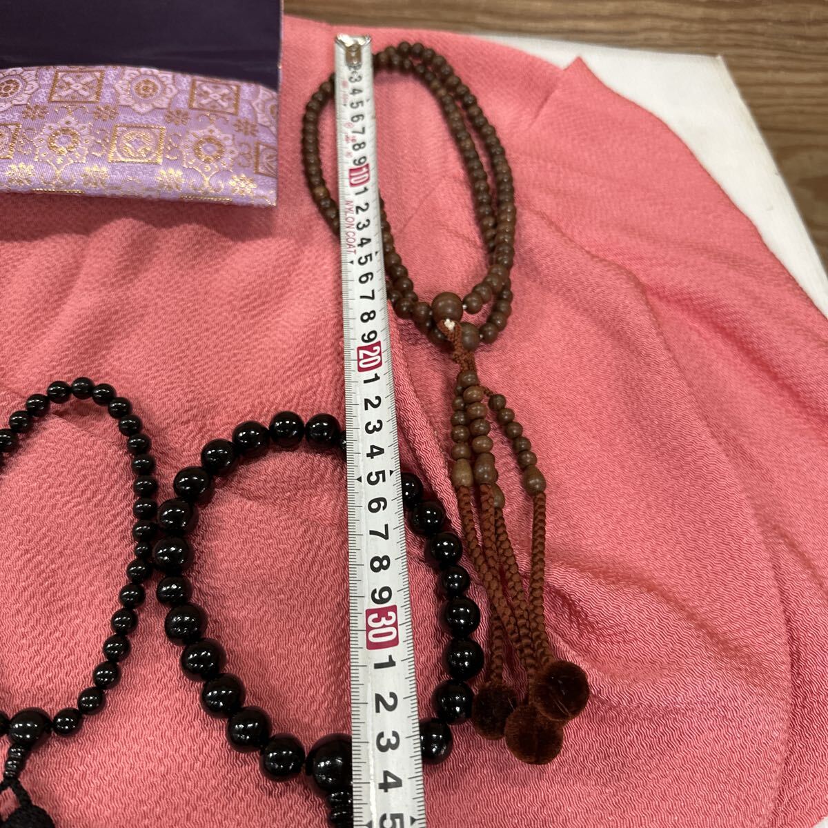 数珠 御念珠 仏具 葬儀 念珠 天然石 法具 法事 アクセサリー ブレスレット 左下ネックレス_画像7