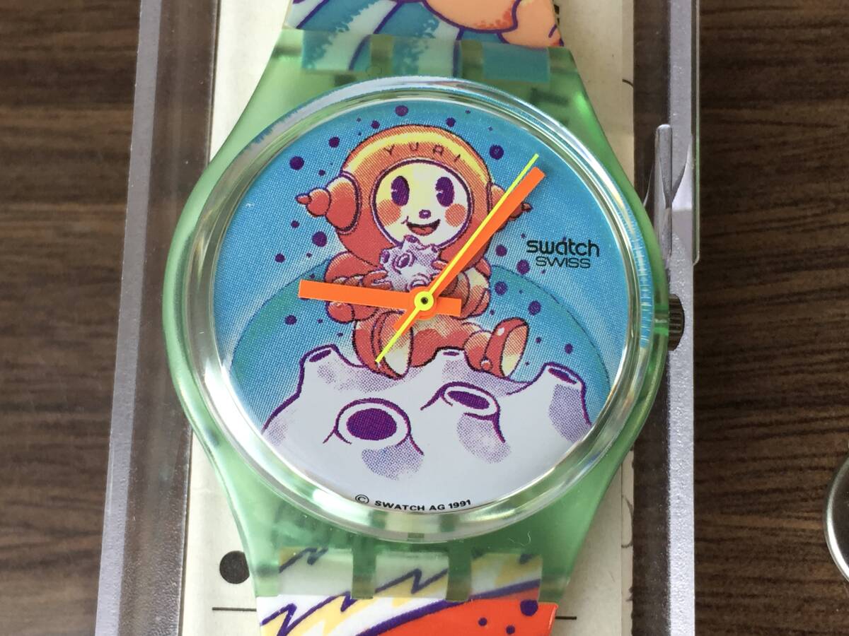 ○[超美品] Swatch スウォッチ 1992年 YURI 腕時計 送料安 ビンテージ品 コレクション SWISS MADE [動作未確認ジャンク]★_画像2