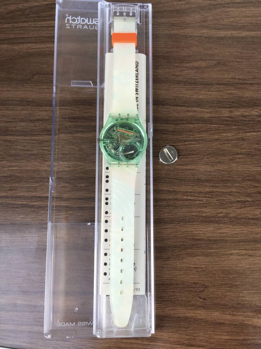 ○[超美品] Swatch スウォッチ 1992年 YURI 腕時計 送料安 ビンテージ品 コレクション SWISS MADE [動作未確認ジャンク]★_画像6