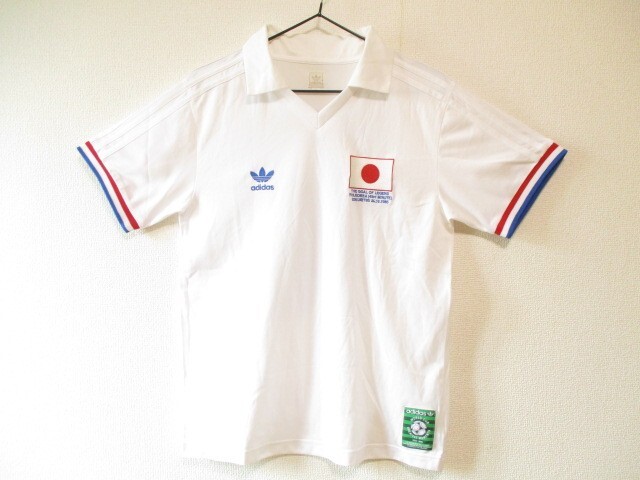 送料無料 正規品 adidas アディダス サッカー 日本代表 #10 木村和司 1985年 韓国戦 復刻 記念 ユニフォーム サイズM マリノス_画像1