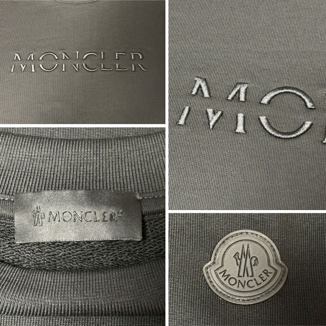 定価12万円【新品未使用】MONCLER ロゴレタリング スウェット Mサイズ Black_画像8