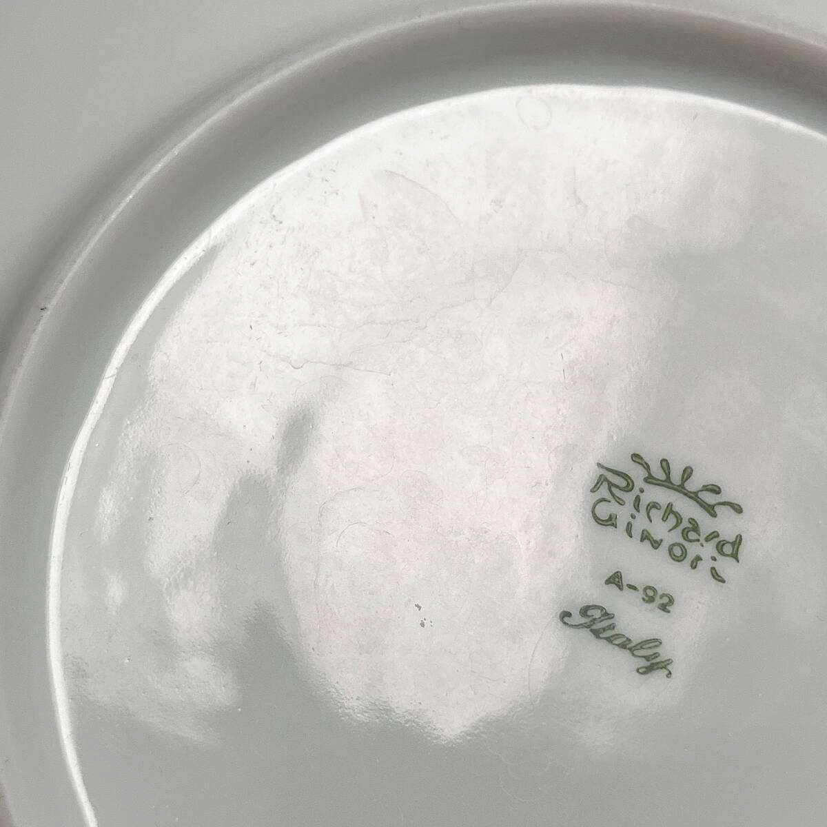 リチャードジノリ ソーサーのみ ５枚セット チェリー フルーツ フラワー柄 プレート イタリア製 Richard Ginori_画像10