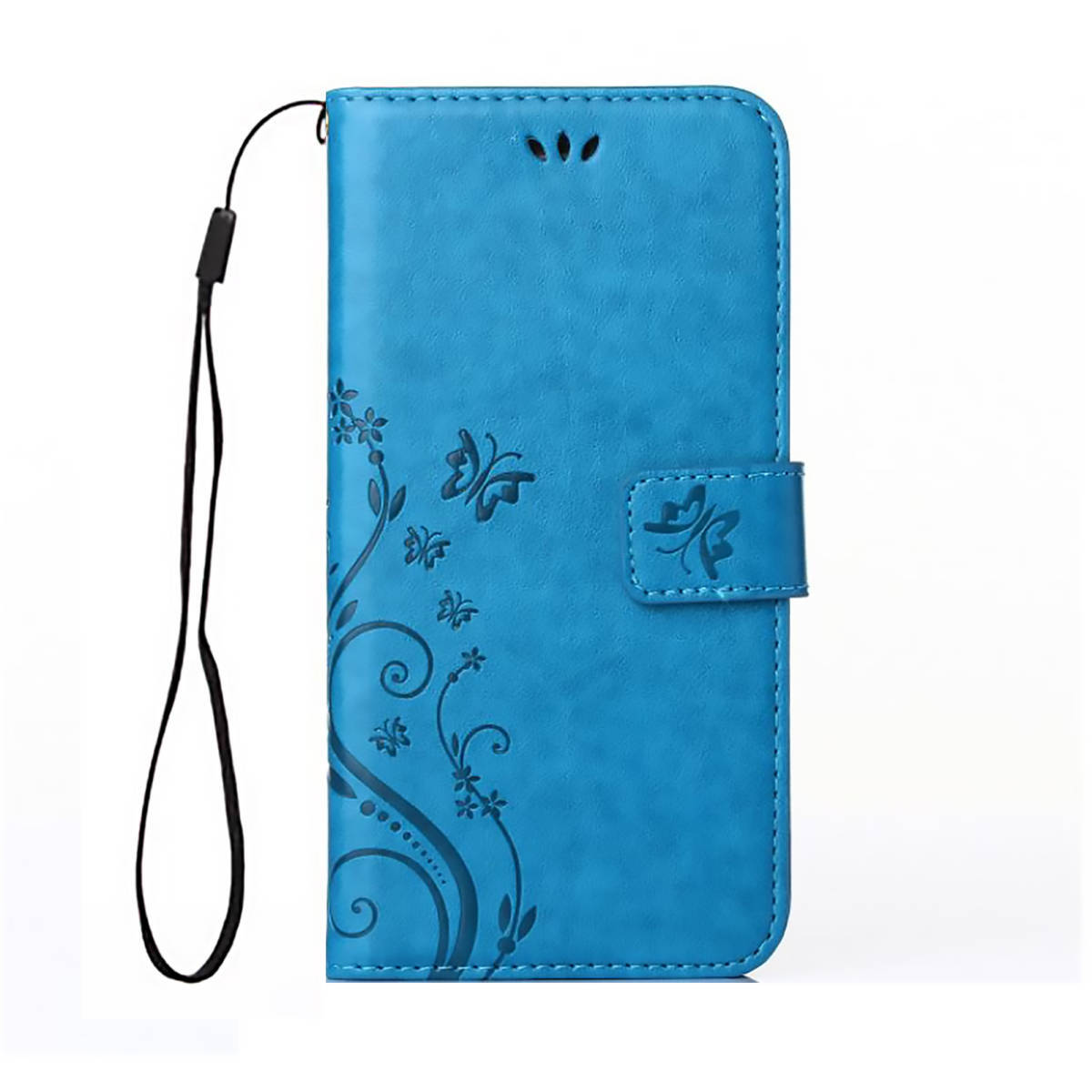 arrows We2 ケース 手帳型 かわいい F52E FCG02 M07 カバー アローズWe2 蝶 青 ブルー Blue おしゃれ レザー 富士通 送料無料 スマホケース_画像8