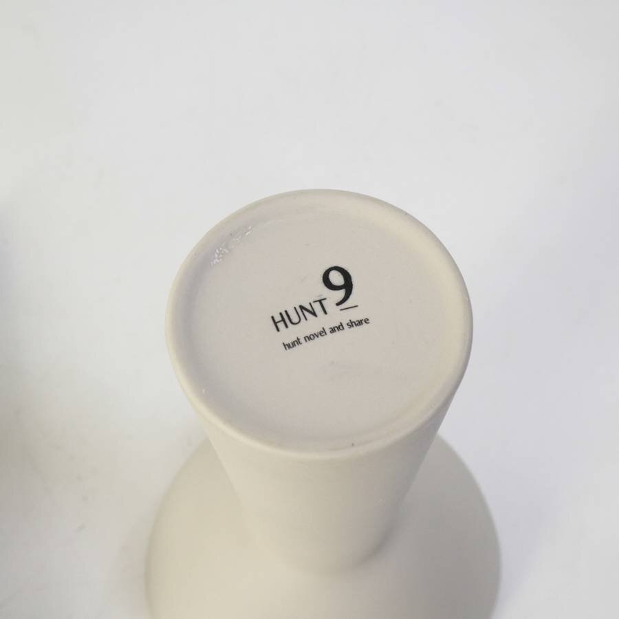 モデルルーム展示品 HUNT9 Caccia9 フラワーベース 2個セット 花瓶 花器 陶器製 白 ホワイト モダン ハントナイン カッチャ9★862v19_画像9