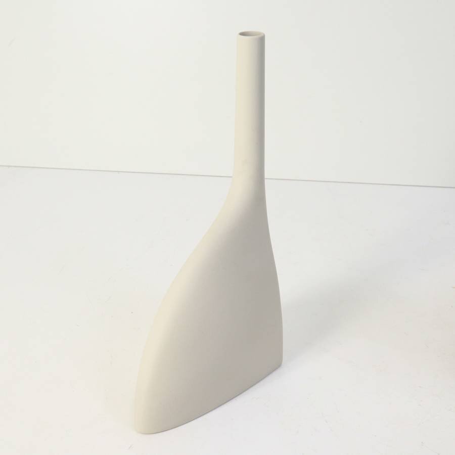 モデルルーム展示品 HUNT9 Caccia9 フラワーベース 2個セット 花瓶 花器 陶器製 白 ホワイト モダン ハントナイン カッチャ9★862v19_画像2