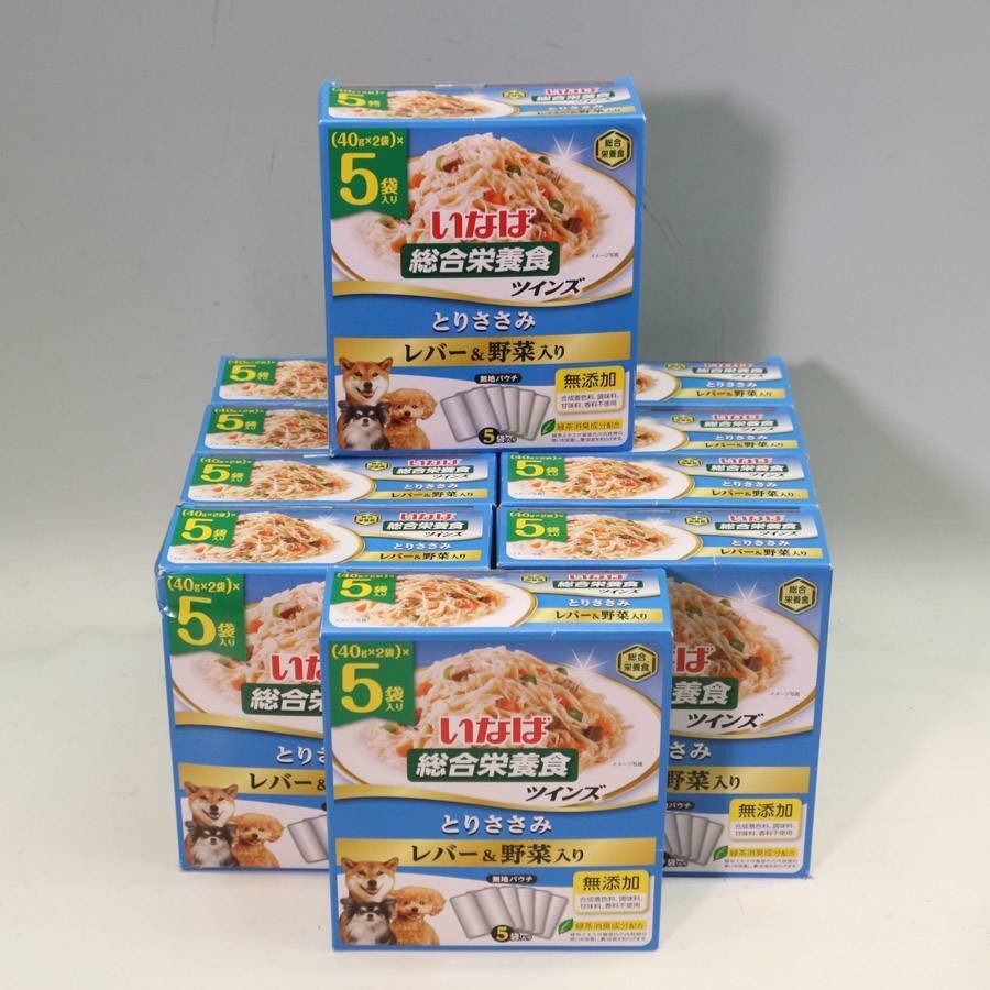 いなば 総合栄養食 ツインズ ドッグフード 80g (40g×2)×50パックセット とりささみ レバー&野菜入り 賞味期限2026/06◆269f15_画像1