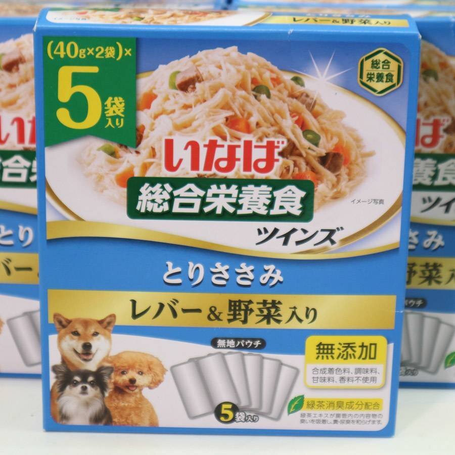 いなば 総合栄養食 ツインズ ドッグフード 80g (40g×2)×50パックセット とりささみ レバー&野菜入り 賞味期限2026/06◆269f15_画像2