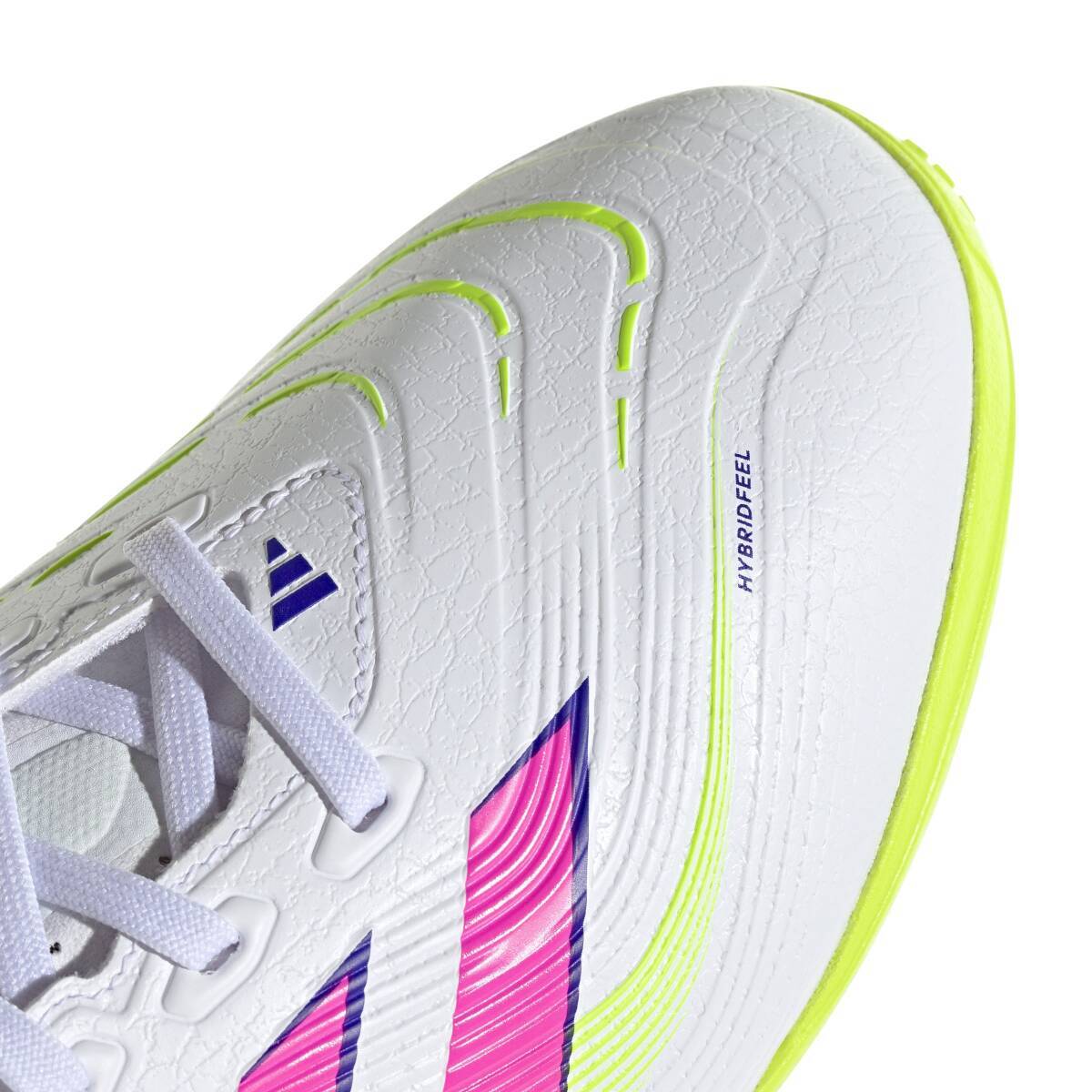 1* скорость отправка новый товар не использовался adidas 2025 год модели ID3767( белый / розовый / лимон )27.5CM тренировочная обувь Predator LEAGUE TF