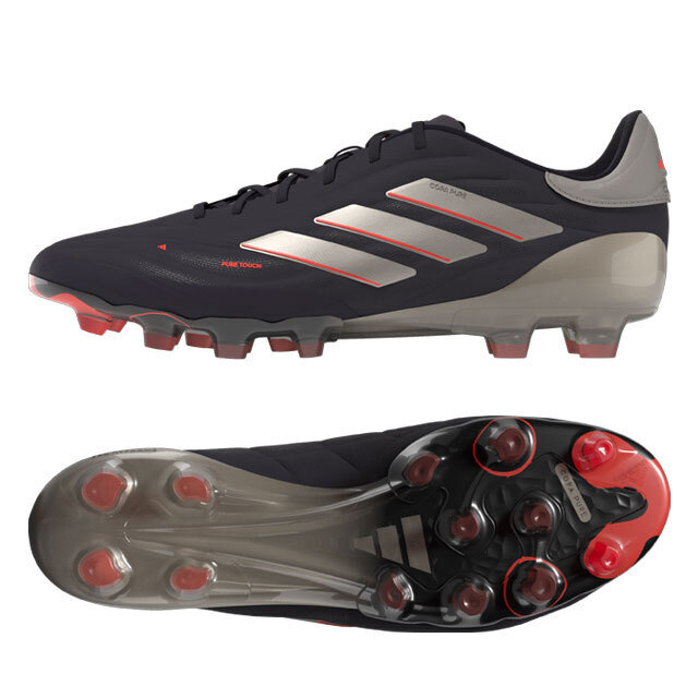 1* скорость отправка новый товар не использовался adidas COPAPURE 2 ELITE HG/AG JAN верх модель шиповки IG8712( черный / металлик / турбо )28.0CM