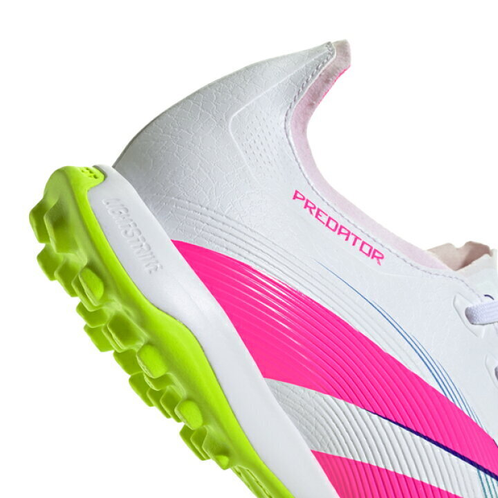 1* скорость отправка новый товар не использовался adidas 2025 год модели ID3767( белый / розовый / лимон )27.5CM тренировочная обувь Predator LEAGUE TF