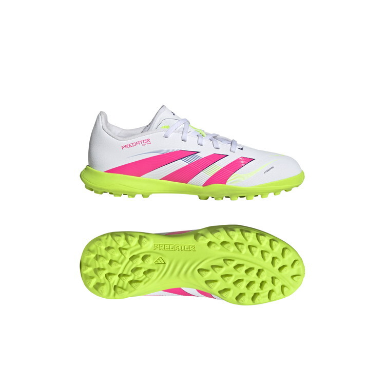 1* скорость отправка новый товар не использовался adidas 2025 год модели ID3767( белый / розовый / лимон )27.5CM тренировочная обувь Predator LEAGUE TF