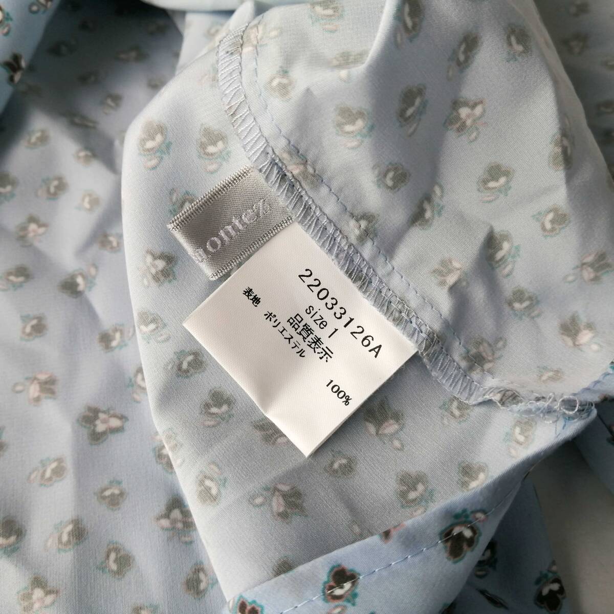 Chris montez クリスモンテス レディース♪小花柄 長袖シャツ ブラウス ポリシャツ 251001nm【4点同梱で送料無料】_画像3