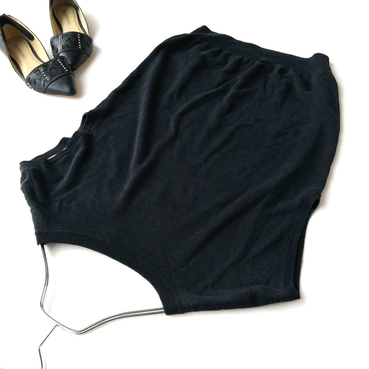 Mila Owen ミラオーエン レディース♪レーヨン&コットンベスト Fサイズ ネイビー 251017nb【4点同梱で送料無料】_画像5