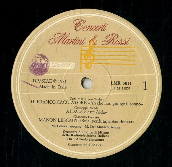 A00546078/LP/Mario del Monaco/Alfredo Simonetto「Concerti Martini & Rossi：Coleva Del Monaco Simonetto」_画像3
