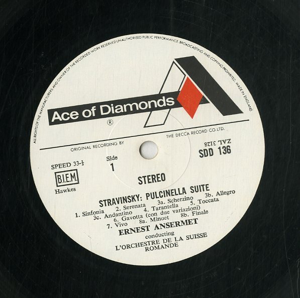 A00537178/LP/エルネスト・アンセルメ「Stravinsky / Pulcinella Suite : Song Of The Nightingale 」_画像3
