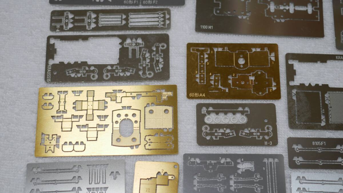 ワールド工芸 蒸気機関車 鉄道院8100形ほか古典蒸機関係 ジャンクエッチングパーツ_画像4