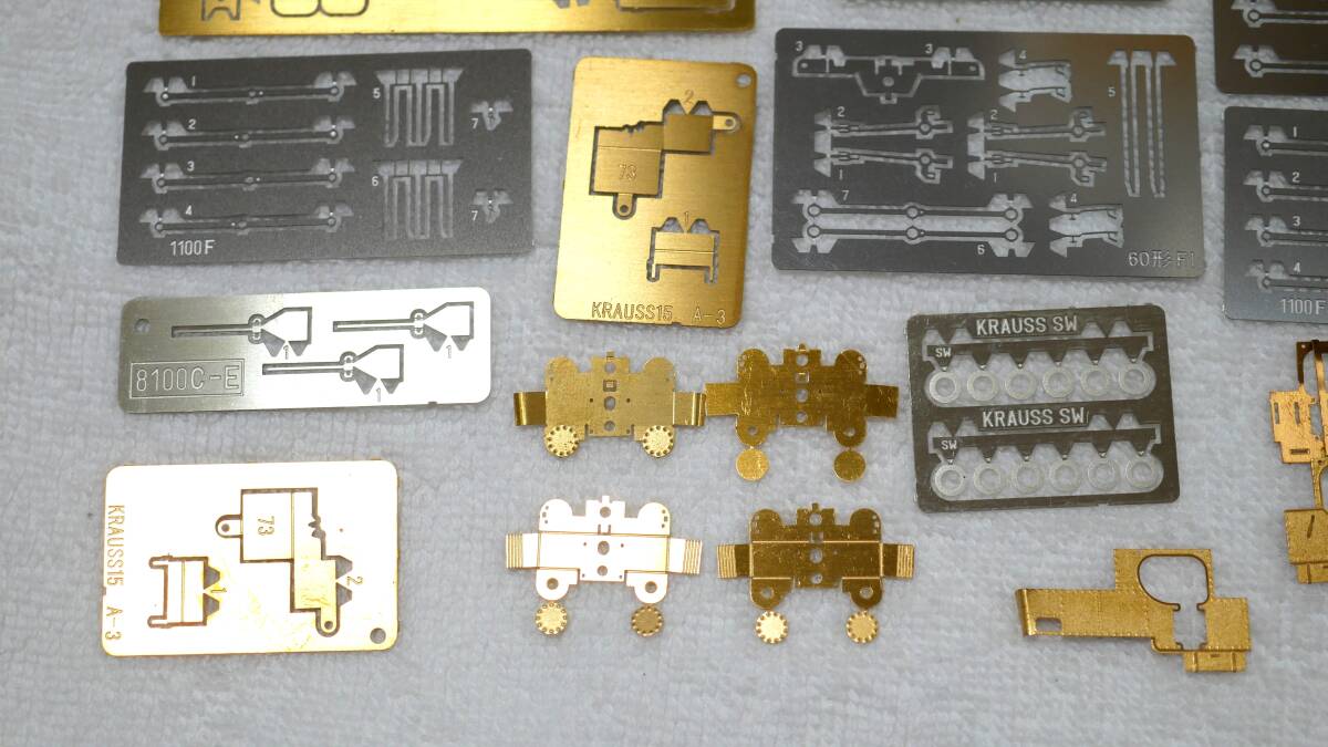 ワールド工芸 蒸気機関車 鉄道院8100形ほか古典蒸機関係 ジャンクエッチングパーツ_画像6