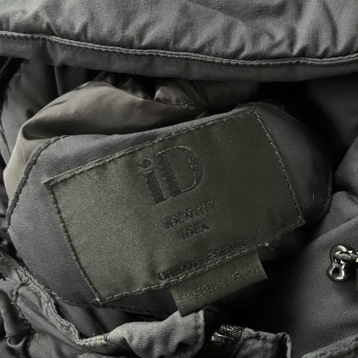 送料無料 美品 アイディーデイリーウェア ダウンジャケット 状態良 ブラック 古着 2167_画像8