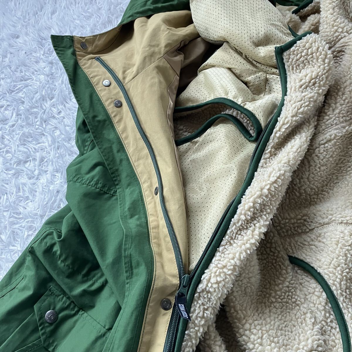 送料無料 状態良 SIERRA DESIGNS マウンテンパーカー シエラデザイン ライナーあり 古着 グリーン 1607_画像4