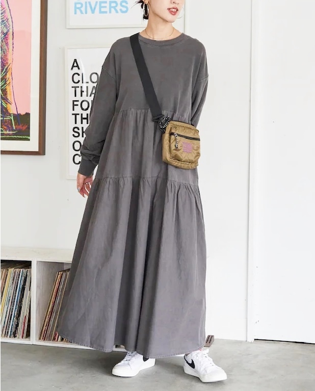 新品 フリークスストア ピグメント加工 オーバーサイズ ワンピース 顔料染め _画像1