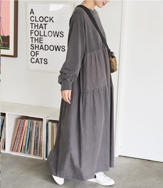 新品 フリークスストア ピグメント加工 オーバーサイズ ワンピース 顔料染め _画像5