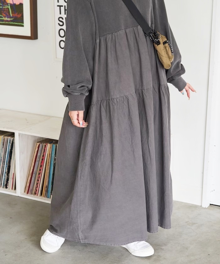 新品 フリークスストア ピグメント加工 オーバーサイズ ワンピース 顔料染め _画像3