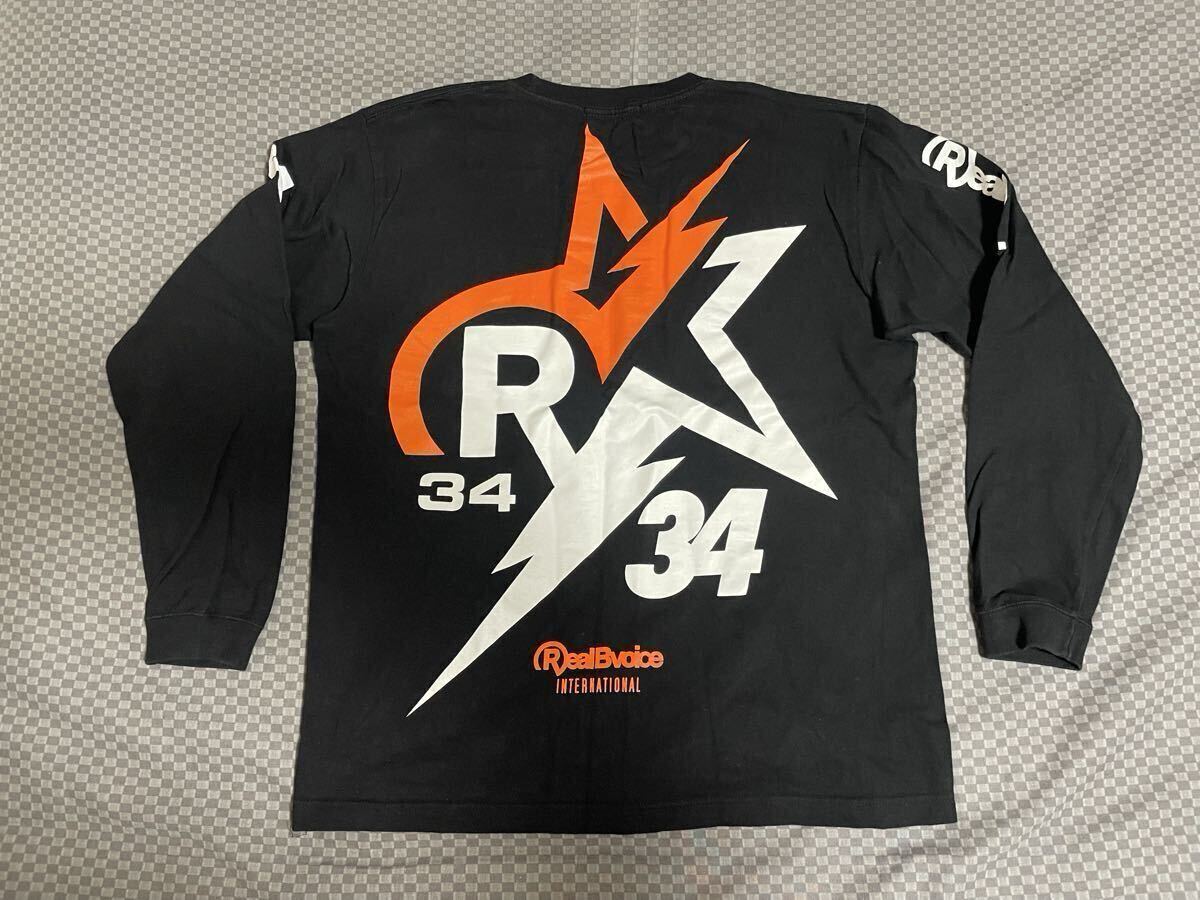 RealBvoice リアルビーボイス 長袖Tシャツ ロンT 男性用 Lサイズ 中古美品 希少デザイン 黒②_画像1