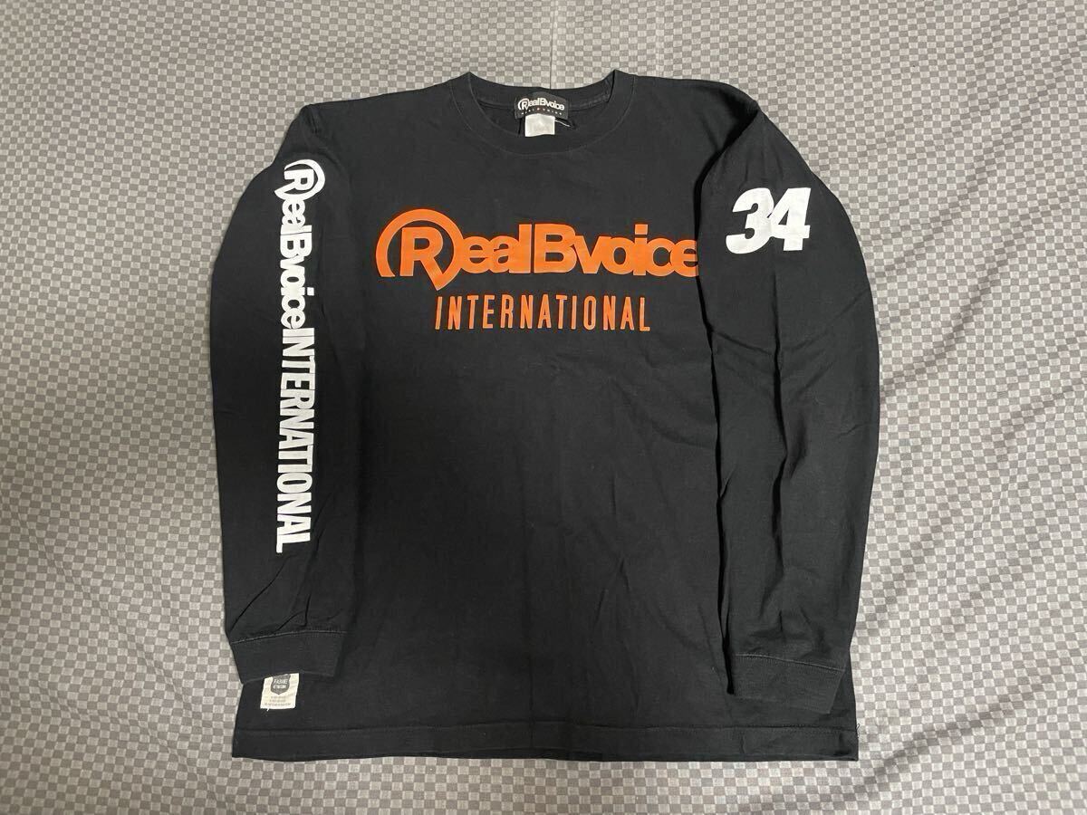 RealBvoice リアルビーボイス 長袖Tシャツ ロンT 男性用 Lサイズ 中古美品 希少デザイン 黒②_画像3