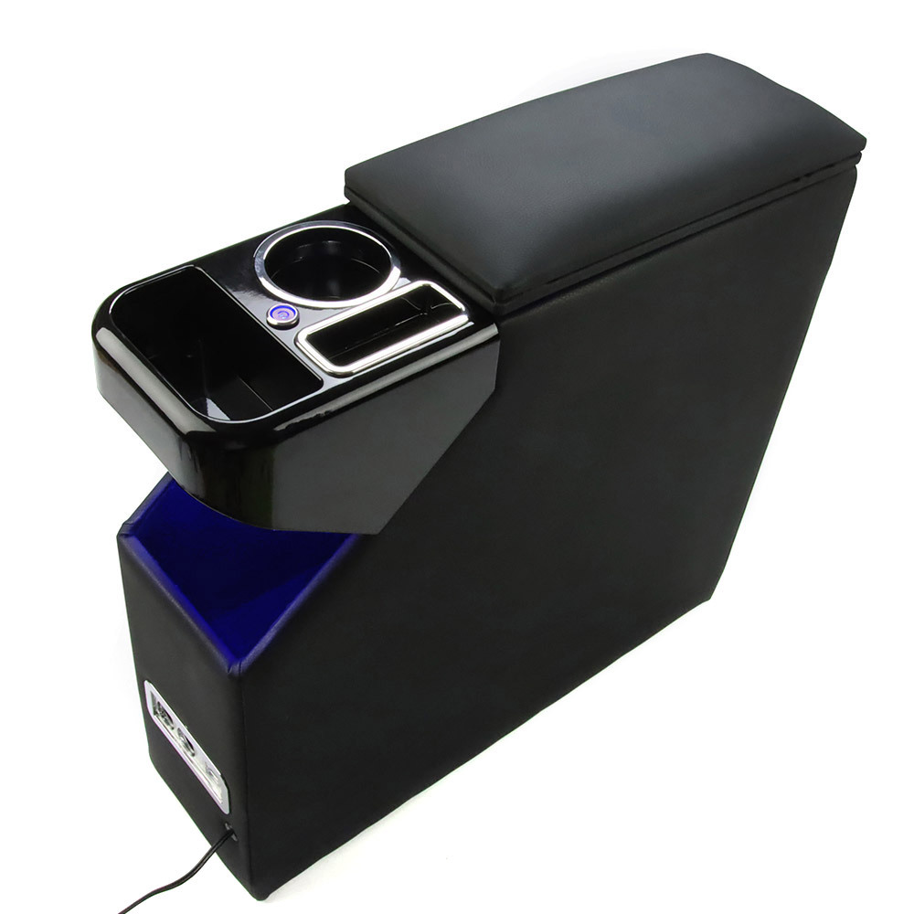 ルーミー/トール/タンク/ジャスティー 適用 コンソールボックス アームレスト 収納 肘掛け ドリンクホルダー LED付き USBポート_画像1