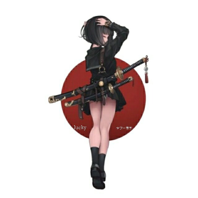  транскрипция стикер машина разрезные наклейки наклейка сиденье переводная картинка женщина высота сырой форма .. японский меч Япония японский стиль девушка мотоцикл оборудование орнамент luk375