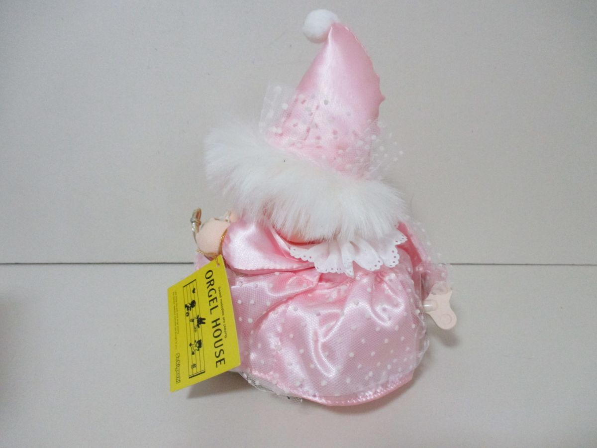 602123K 動作OK セキグチSekiguchi フェアリーズメロディ オルゴール 虹の彼方に ピンク ORGEL HOUSE 人形◆0827_画像5