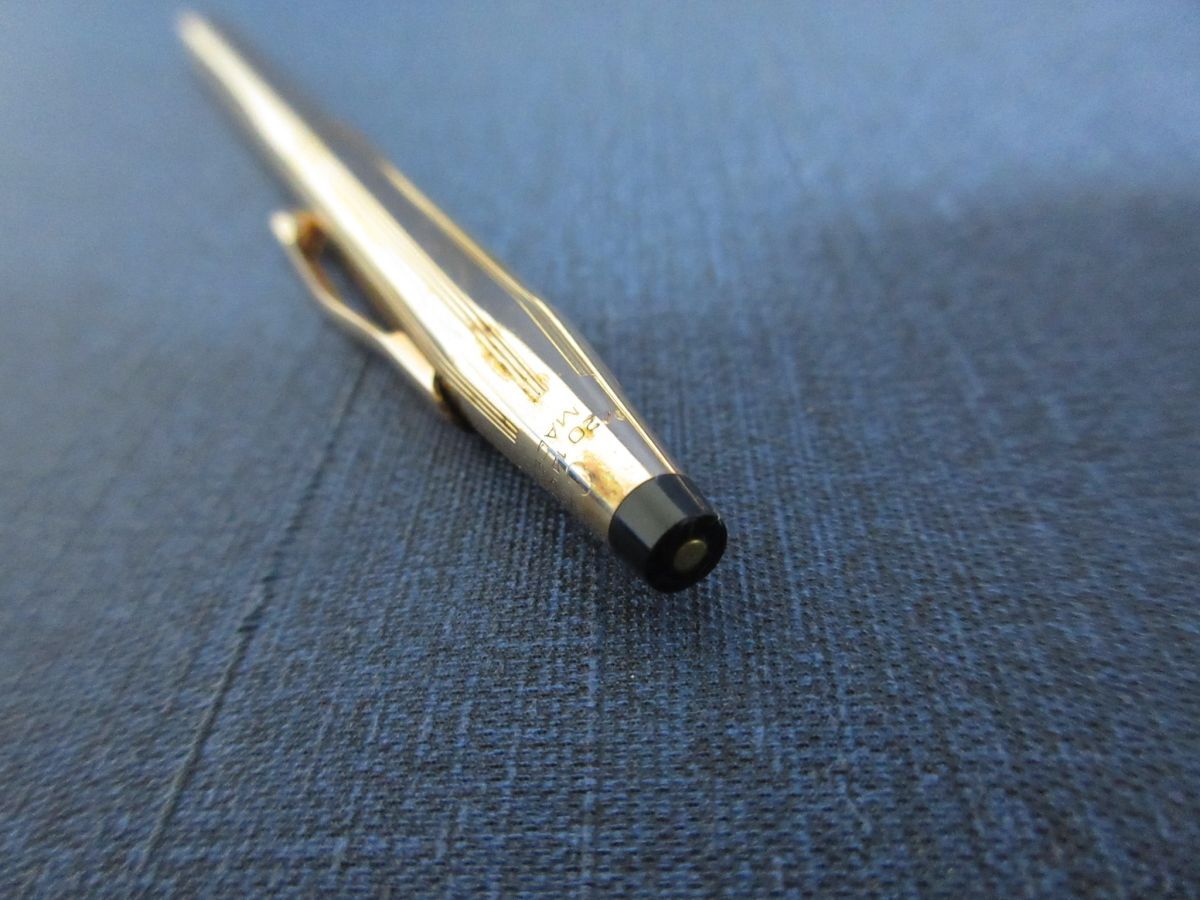 N2282Y CROSS クロス 1/20 14KT GOLD FILLED ボールペン 旧ロゴ 筆記体 筆記用具 文房具 1008_画像4