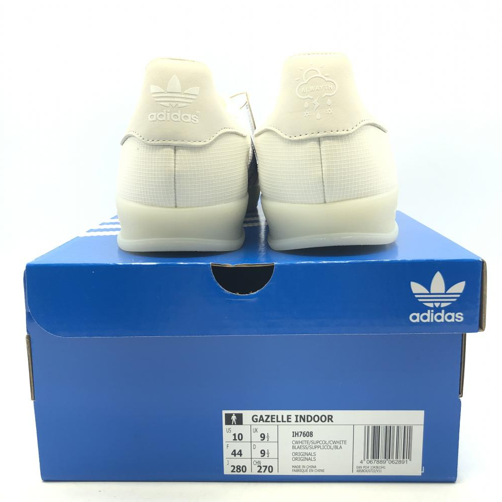 [ б/у ]Alwayth×adidas Originals Gazelle Indoor White 28cm IH7608oru way z× Adidas [240017633363]