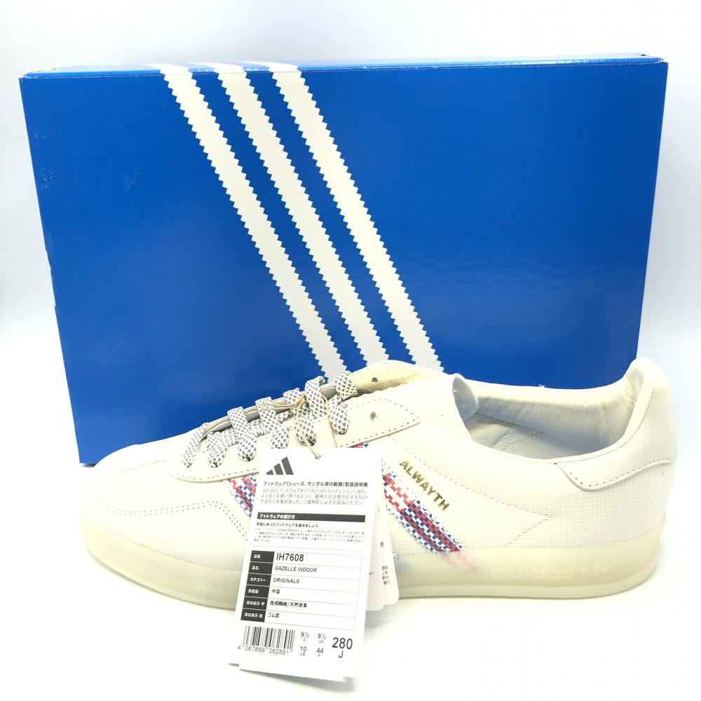 [ б/у ]Alwayth×adidas Originals Gazelle Indoor White 28cm IH7608oru way z× Adidas [240017633363]
