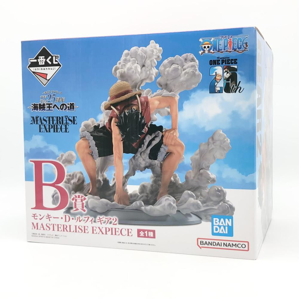 【中古】未開封 バンダイ 一番くじ ワンピース TVアニメ25周年 海賊王への道 B賞 モンキー・D・ルフィ ギア2 MASTERLISE EXPIECE_画像1